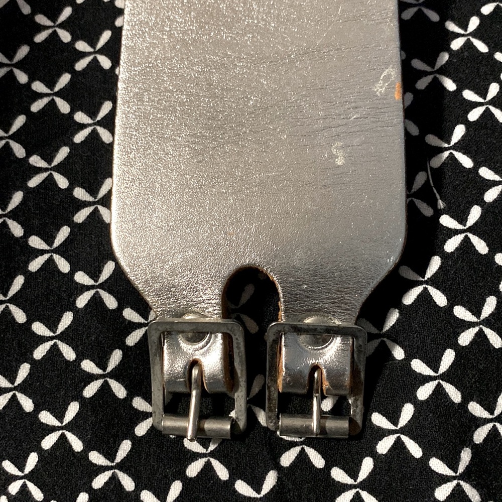 Leather Cuff Silver Adjustable - image 2
